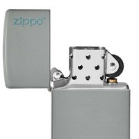 Запальничка Zippo Flat Grey Zippo Logo 49452 ZL