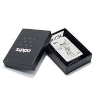 Комплект Zippo Запальничка 205-RVKVSE CLASSIC satin chrome + Бензин + Кремені в подарунок