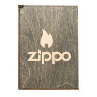 Комплект Zippo Запальничка 205 CLASSIC satin chrome + Бензин + Кремені + Подарункова коробка