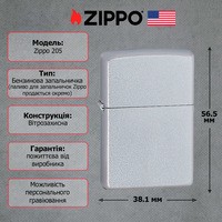 Фото Запальничка Zippo 205 CLASSIC satin chrome