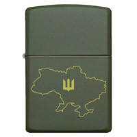 Запальничка Zippo Regular Green Matte 221 Ukraine 