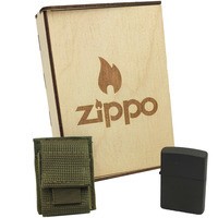 Фото Подарунковий набір Zippo Зажигалка 218 CLASSIC + Коробка + Чохол на пояс pz08ol олива