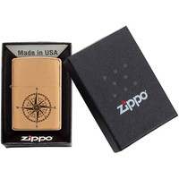 Подарунковий набір Zippo Запальничка 204 BRV Rose of Wind + Коробка + Бензин 3141 + Кремні 2406