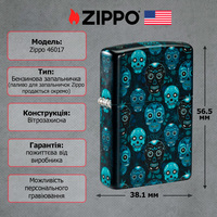 Запальничка Zippo 49193 Sugar Skull Design