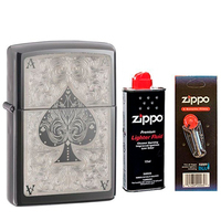 Комплект Zippo Запальничка 28323 + Бензин + Кремні у подарунок