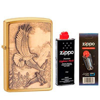 Комплект Zippo Запальничка 20854 + Бензин + Кремені в подарунок